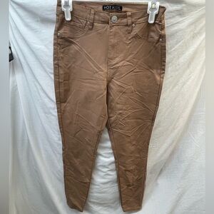 Hot Kiss Women's Brown shinny Jeans ladies sz 9